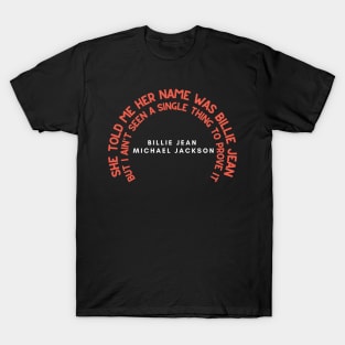 Michael jackson billie jean t shirt online